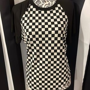 SHEIN checkered black and white body suit
